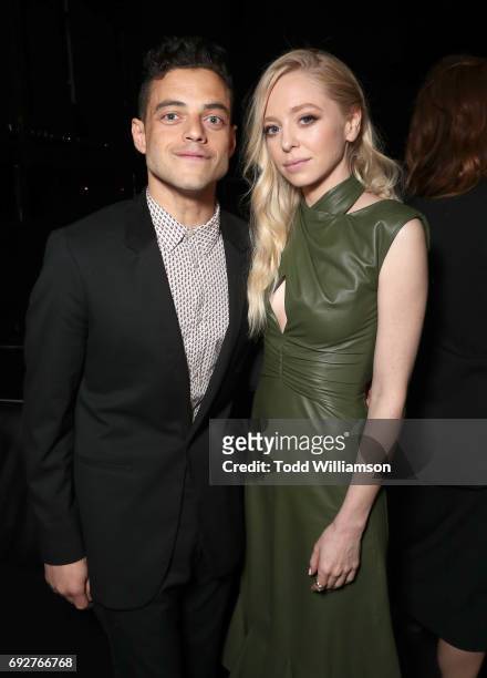 Rami Malek and Portia Doubleday attend a panel and reception For USA's "Mr. Robot" at Create Nightclub on June 5, 2017 in Los Angeles, California.