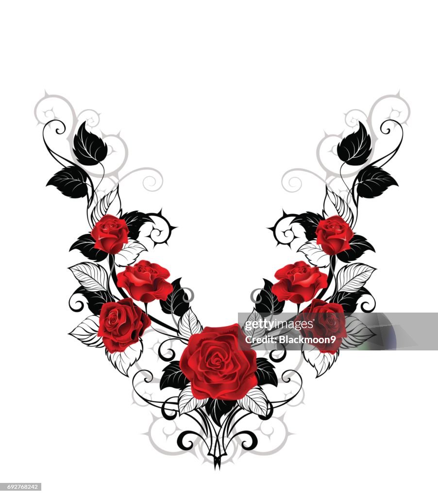 Designs With Red Roses Design Of Red Roses High-Res Vector Graphic - Getty Images