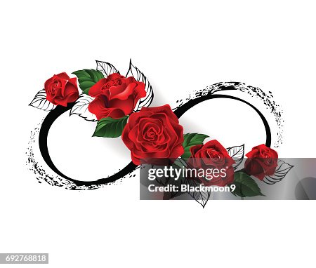 Infinity Rose Vector Image Infinity Symbol With Red Roses High-Res Vector Graphic - Getty Images