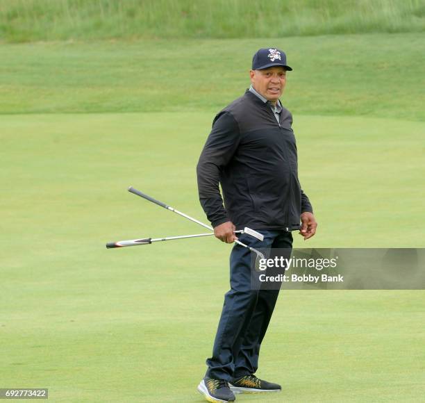 Reggie Jackson attends the 2017 Hanks Yanks Golf Classic at Trump Golf Links Ferry Point on June 5, 2017 in New York City.