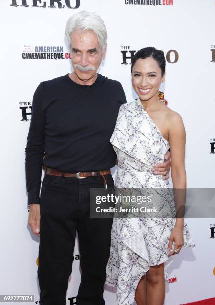 Sam Elliott and Candy Allo attends the Premiere Of The Orchard's "The Hero" at the Egyptian Theatre on June 5, 2017 in Hollywood, California.