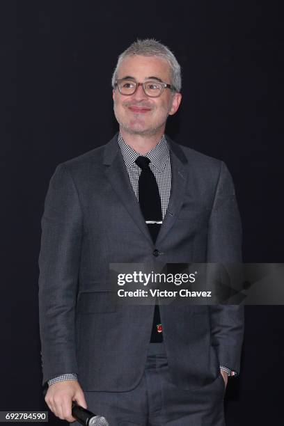 Film director Alex Kurtzman attends the unveiling of an art poster inspired by the film "The Mummy" made by artist Ricardo Garcia "Kraken" at Museo...