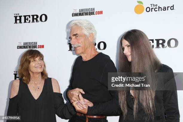 Sam Elliott with wife, Katharine Ross and daughter, Cleo Rose Elliott arrive at the Los Angeles premiere of "The Hero" held at the Egyptian Theatre...