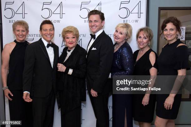 Liz Callaway, Michael Feinstein, Marilyn Maye, Jason Danieley, Sally Mayes, Linda Benanti and Laura Benanti attend Feinstein's/54 Below 5th...