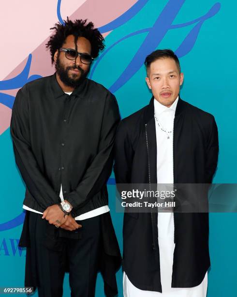 Maxwell Osbourne and Dao-yi Chow attend the 2017 CFDA Fashion Awards at Hammerstein Ballroom on June 5, 2017 in New York City.