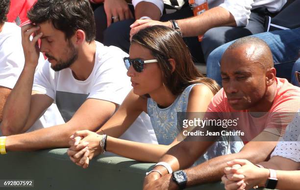 Ana Boyer, girlfriend of Fernando Verdasco of Spain on day 9 of the 2017 French Open, second Grand Slam of the season at Roland Garros stadium on...