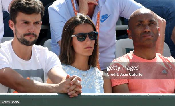 Ana Boyer, girlfriend of Fernando Verdasco of Spain on day 9 of the 2017 French Open, second Grand Slam of the season at Roland Garros stadium on...