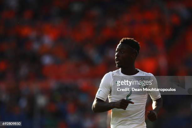 Nicolas Pepe of the Ivory Coast in action during the International Friendly match between the Netherlands and Ivory Coast held at De Kuip or Stadion...