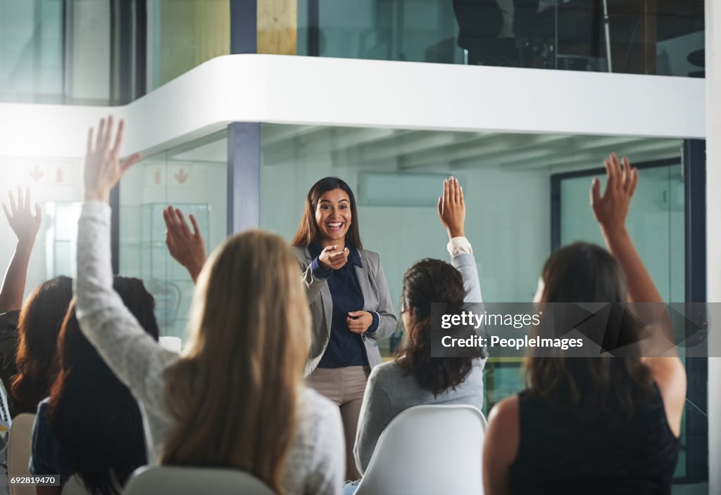 Taking some questions from the audience