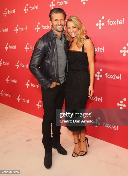 Tim Robards and Anna Heinrich poses during a Foxtel Event at Hordern Pavilion on June 6, 2017 in Sydney, Australia.