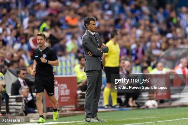 Coach Luis Enrique Martinez Garcia of FC Barcelona during the Copa Del Rey Final between FC Barcelona and Deportivo Alaves at Vicente Calderon...