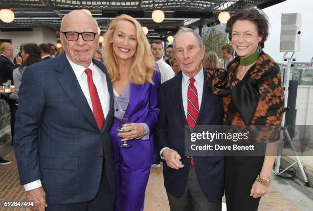 Rupert Murdoch, Jerry Hall, Michael Bloomberg and Diana Taylor attend the launch of new book "Climate Of Hope" by Michael Bloomberg and Carl Pope at...