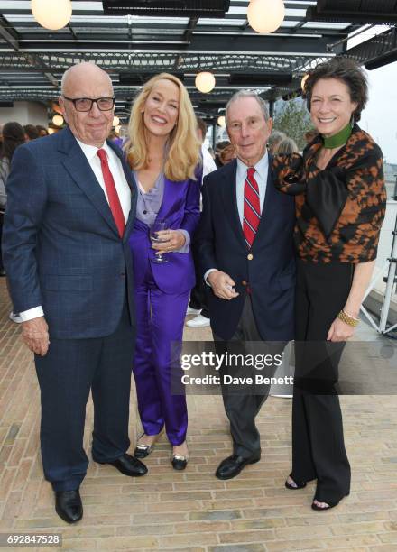 Rupert Murdoch, Jerry Hall, Michael Bloomberg and Diana Taylor attend the launch of new book "Climate Of Hope" by Michael Bloomberg and Carl Pope at...