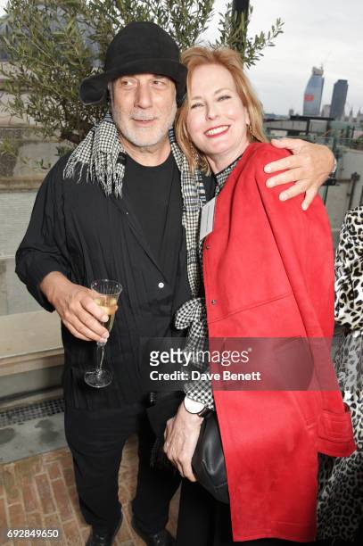 Ron Arad and Julia Peyton-Jones attend the launch of new book "Climate Of Hope" by Michael Bloomberg and Carl Pope at The Ned on June 5, 2017 in...
