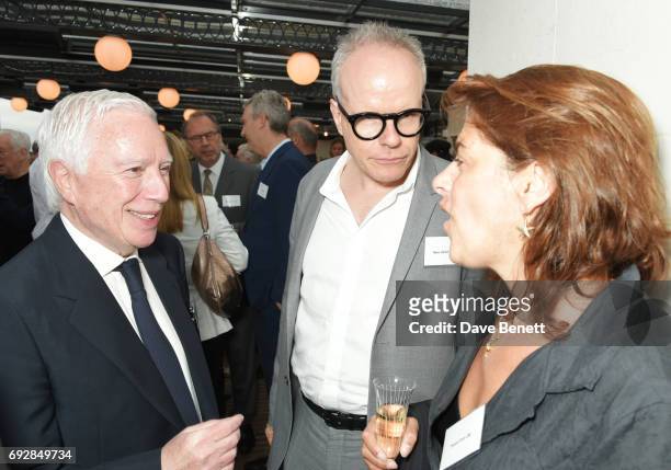 Barry Townsley, Hans-Ulrich Obrist and Tracey Emin attend the launch of new book "Climate Of Hope" by Michael Bloomberg and Carl Pope at The Ned on...