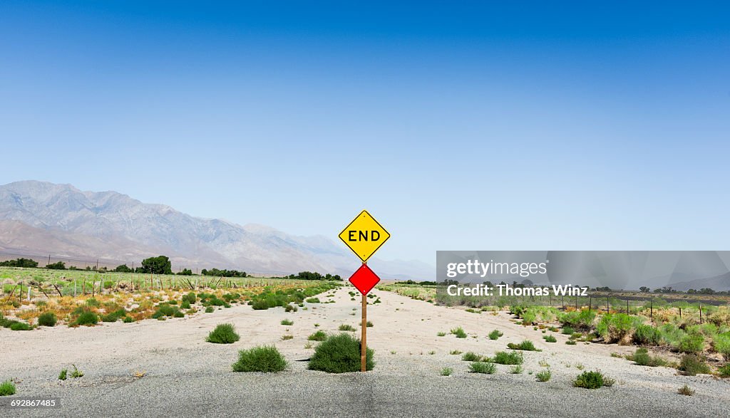 End of the Road Sign