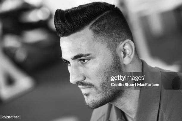 Arsenal Unveil New Signing Sead Kolasinac at London Colney on May 25, 2017 in St Albans, England.