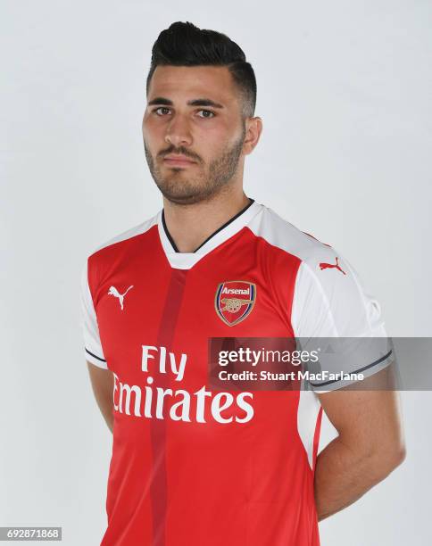 Arsenal Unveil New Signing Sead Kolasinac at London Colney on May 25, 2017 in St Albans, England.