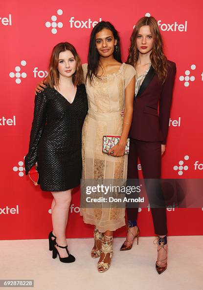 Ruby Rees, Madeleine Madden and Lily Sullivan pose during a Foxtel ...
