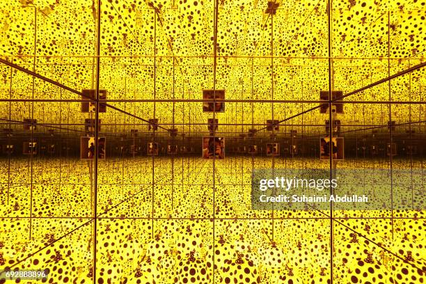 General view of Yayoi Kusama exhibit titled 'The Spirits of Pumpkins Descended into the Heavens' during a media preview at National Gallery Singapore...