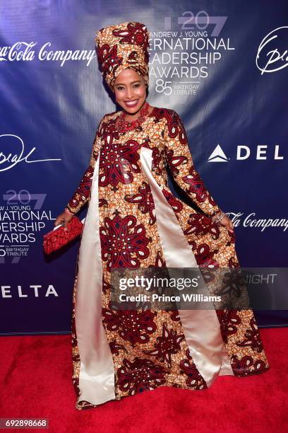 Linda Bezuidenhout attends the 2017 Andrew Young International Leadership awards and 85th Birthday tribute at Philips Arena on June 3, 2017 in...