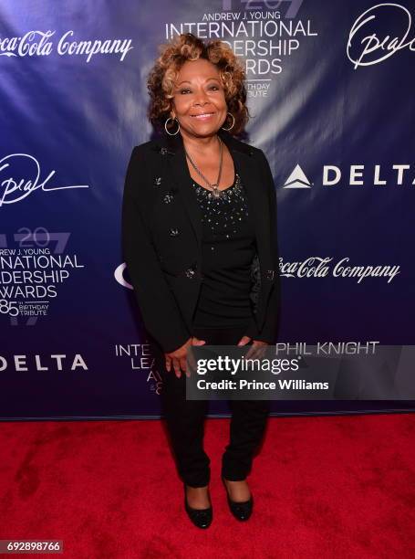 Evelyn Mims attends the 2017 Andrew Young International Leadership awards and 85th Birthday tribute at Philips Arena on June 3, 2017 in Atlanta,...