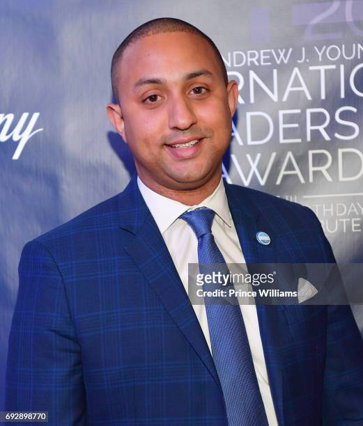 Michael Sterling attends the 2017 Andrew Young International Leadership awards and 85th Birthday tribute at Philips Arena on June 3, 2017 in Atlanta,...