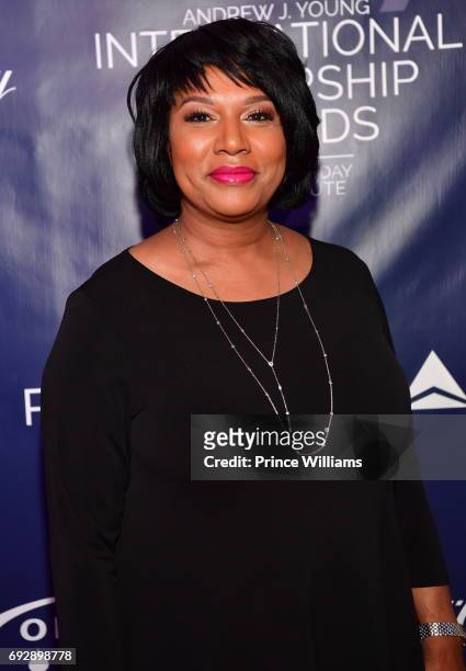 Bernice King attends the 2017 Andrew Young International Leadership awards and 85th Birthday tribute at Philips Arena on June 3, 2017 in Atlanta,...