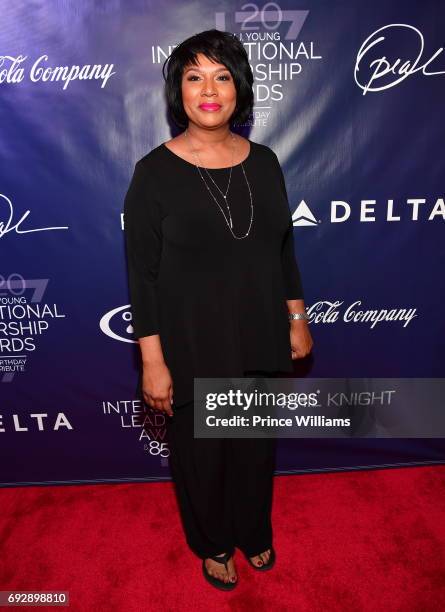 Bernice King attends the 2017 Andrew Young International Leadership awards and 85th Birthday tribute at Philips Arena on June 3, 2017 in Atlanta,...