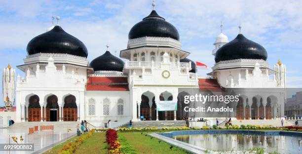 An outside view of the Baiturrahman Grand Mosque , which was built in 1612 during the reign of Aceh Sultan Iskandar Muda in Aceh, Indonesia on June...