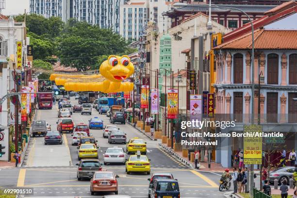 chinatown, south bridge road - festival float stock pictures, royalty-free photos & images