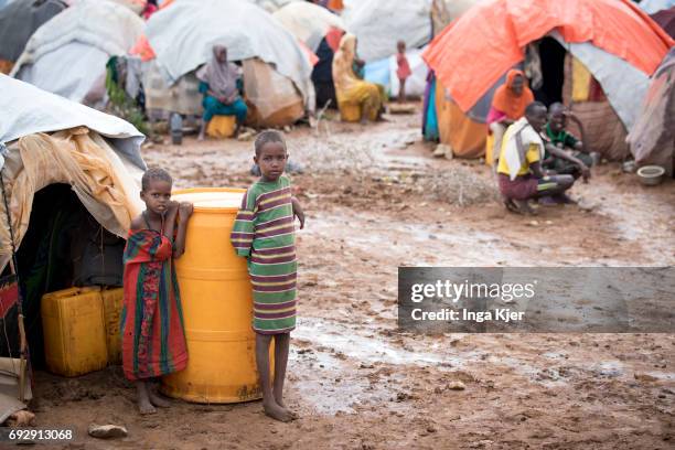 Baidoa, Somalia Children in the Hilac refugee camp on May 01, 2017 in Baidoa, Somalia.