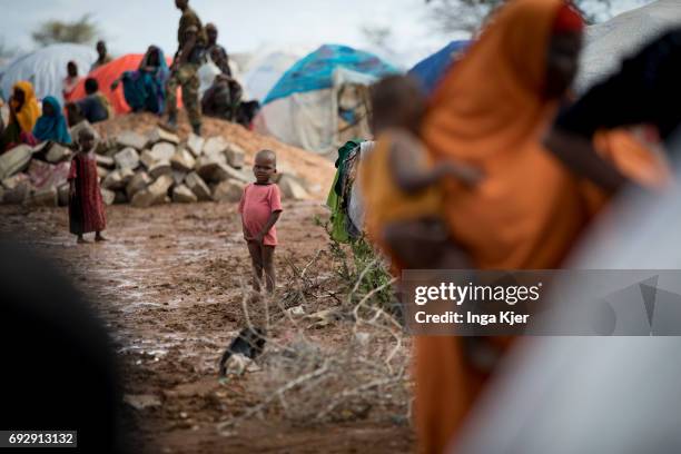 Baidoa, Somalia Children in the Hilac refugee camp on May 01, 2017 in Baidoa, Somalia.
