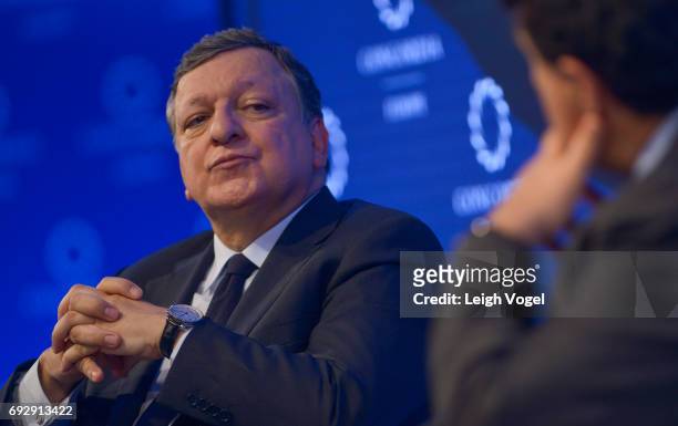 Non-Executive Chairman of Goldman Sachs Jos Manuel Barroso participates in a discussion with Executive Editor, Kathimerini Greek Daily Newspaper...