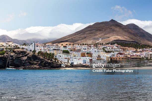 morro jable on fuerteventura - insel fuerteventura stock-fotos und bilder