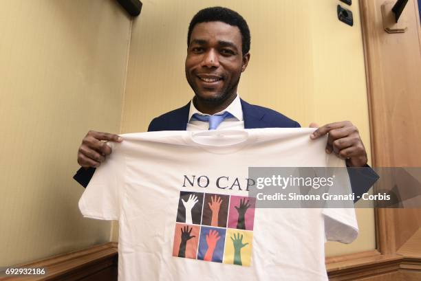 Yvan Sagnet, chairman of the 'No Cap' association, Cameroon engineer leader of the revolt against the "Caporalato" exploded in Nardo, Puglia, in...