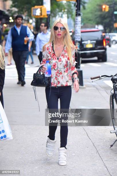Tara Reid seen out walking in Manhattan on June 5, 2017 in New York City.