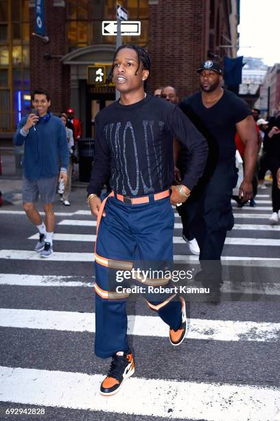 Rocky seen out in Manhattan filming on June 5, 2017 in New York City.