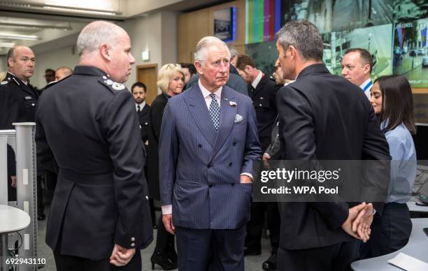 Prince Charles meets members of the emergency services who were on duty the night of the terror attack at London Bridge and Borough market on June 6,...