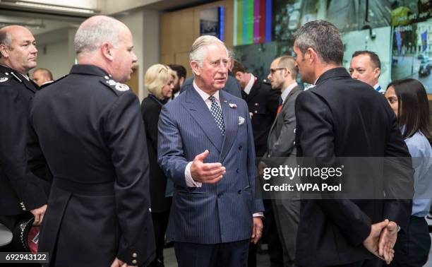 Prince Charles meets members of the emergency services who were on duty the night of the terror attack at London Bridge and Borough market on June 6,...