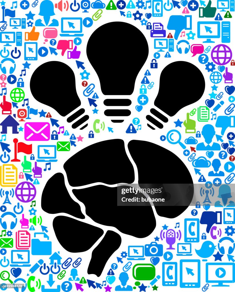 Brain Technology Web Vector Background Pattern