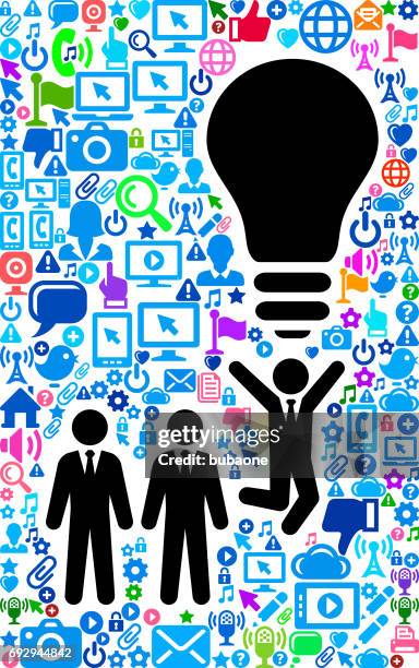 businessmen happy technology web vector background pattern - like button pattern stock illustrations