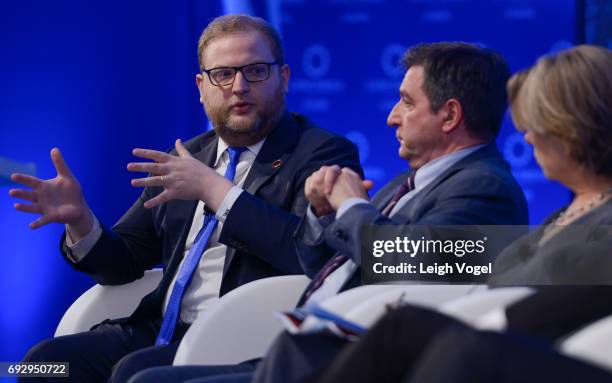 Nicholas Logothetis, Co-Founder & Chairman, Conrcordia, during the Concordia Europe Summit on June 6, 2017 in Athens, Greece.