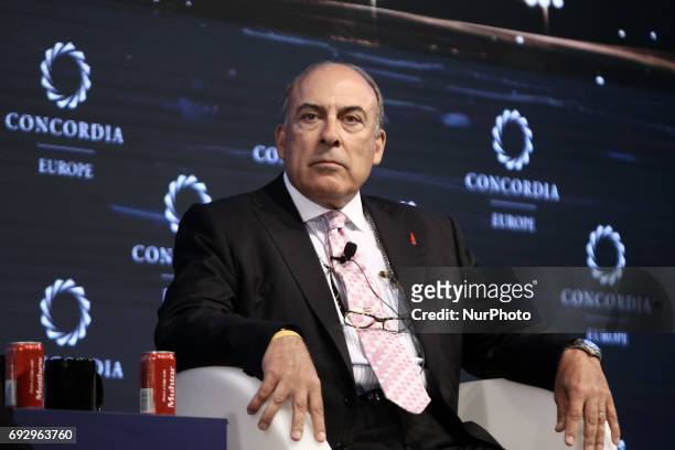 Muhtar Kent, Chairman of The Coca-Cola Company, at the panel at Concordia Europe Summit, in Athens on June 6, 2017