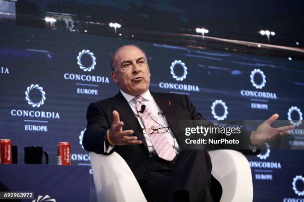 Muhtar Kent, Chairman of The Coca-Cola Company, at the panel at Concordia Europe Summit, in Athens on June 6, 2017