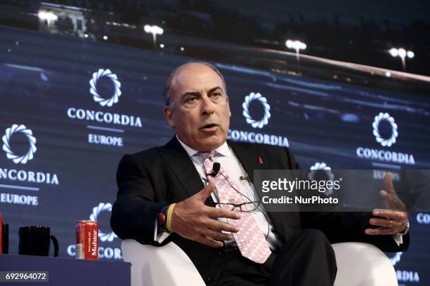 Muhtar Kent, Chairman of The Coca-Cola Company, at the panel at Concordia Europe Summit, in Athens on June 6, 2017