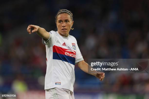 Camille Abily of Olympique Lyonnais during the UEFA Women's Champions League Final match between Lyon and Paris Saint Germain on June 1, 2017 in...