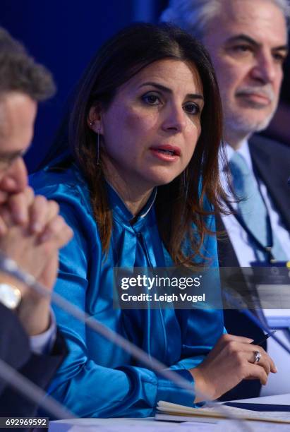 Peggy Antonakou, CEO, Microsoft Hellas speaks during the Concordia Europe Summit on June 6, 2017 in Athens, Greece.