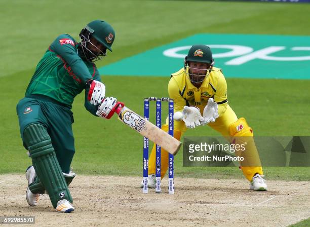Tamim Iqbal Khan of Bangladesh during the ICC Champions Trophy match Group A between Australia and Bangladesh at The Oval in London on June 05, 2017