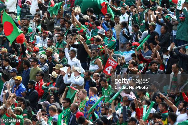 Bangladesh Fans during the ICC Champions Trophy match Group A between Australia and Bangladesh at The Oval in London on June 05, 2017